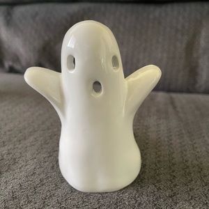 Greenbrier White Spooky Ghost Ceramic Halloween Tea Light
Votive Holder 4.5"